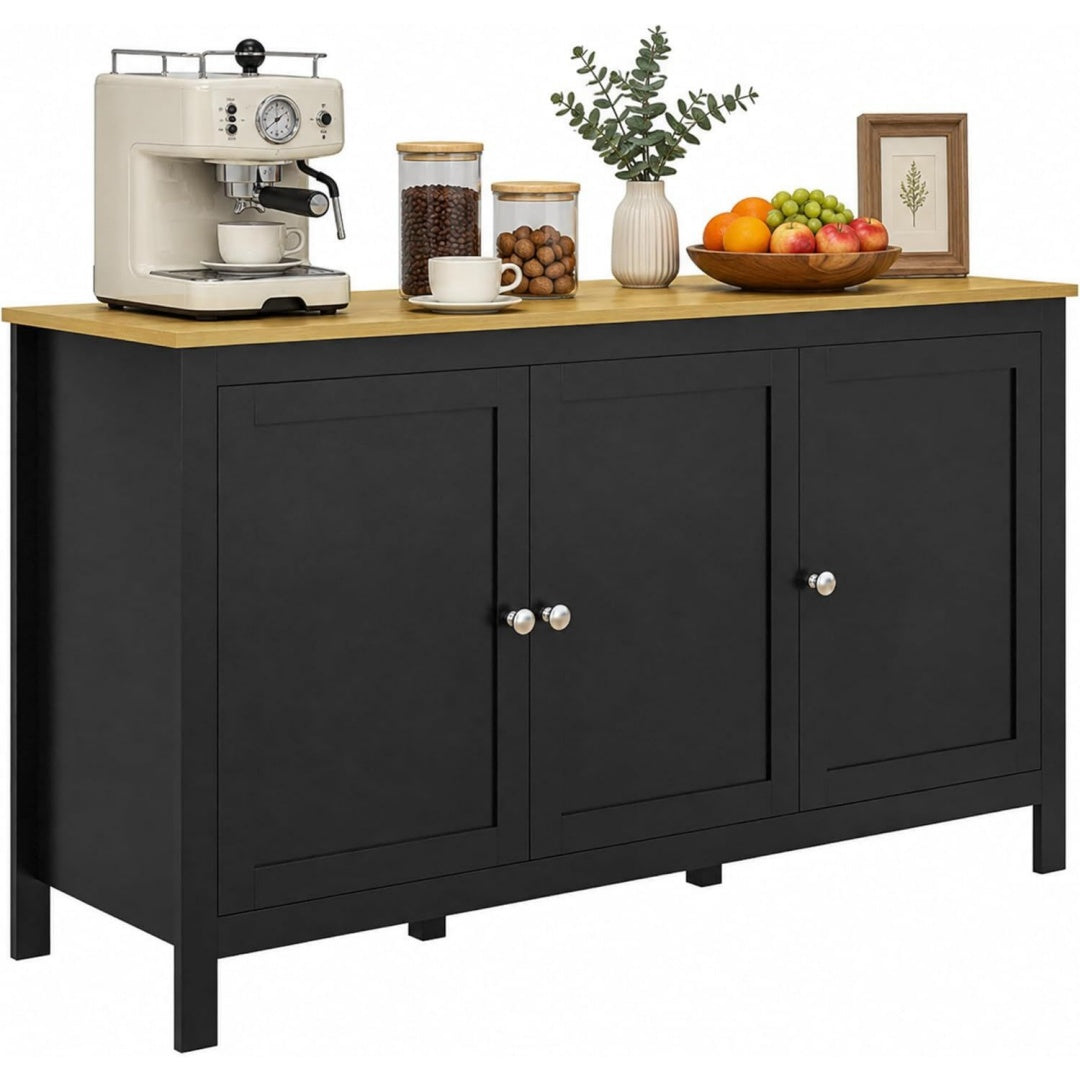 Credenze e buffet con vano contenitore nero 120x40x70 cm