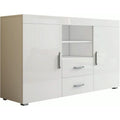 Credenze MB Muebles Bonitos, Credenza Stile Moderno Roque, Melamina Lucida, Bianco