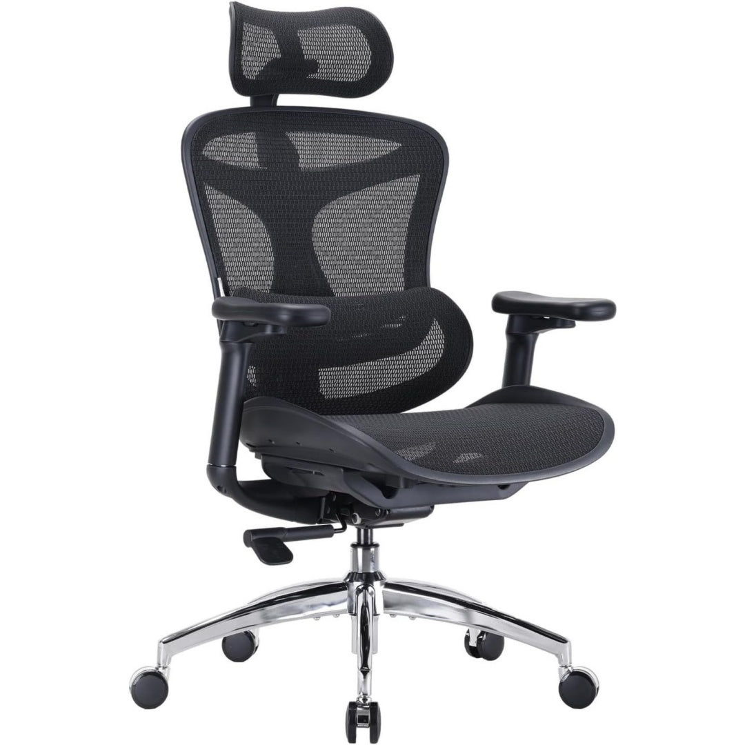 Scrivania Doro C300 Sedia Ufficio Ergonomica, Supporto Lombare Dinamico, Nero