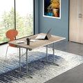 Tavolo Dmora Tavolo Pieghevole Arnica 75x125x80h cm Grigio Rovere 6 Posti Forma Re