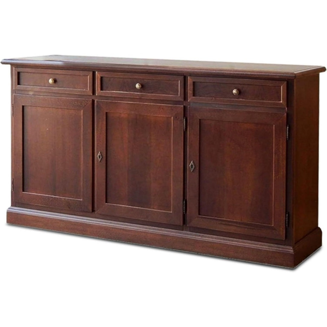 Credenze con cassetti noce in legno massello